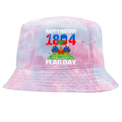 Happy Haitian Flag Day Haiti Flag Pride 1804 Family Tie-Dyed Bucket Hat