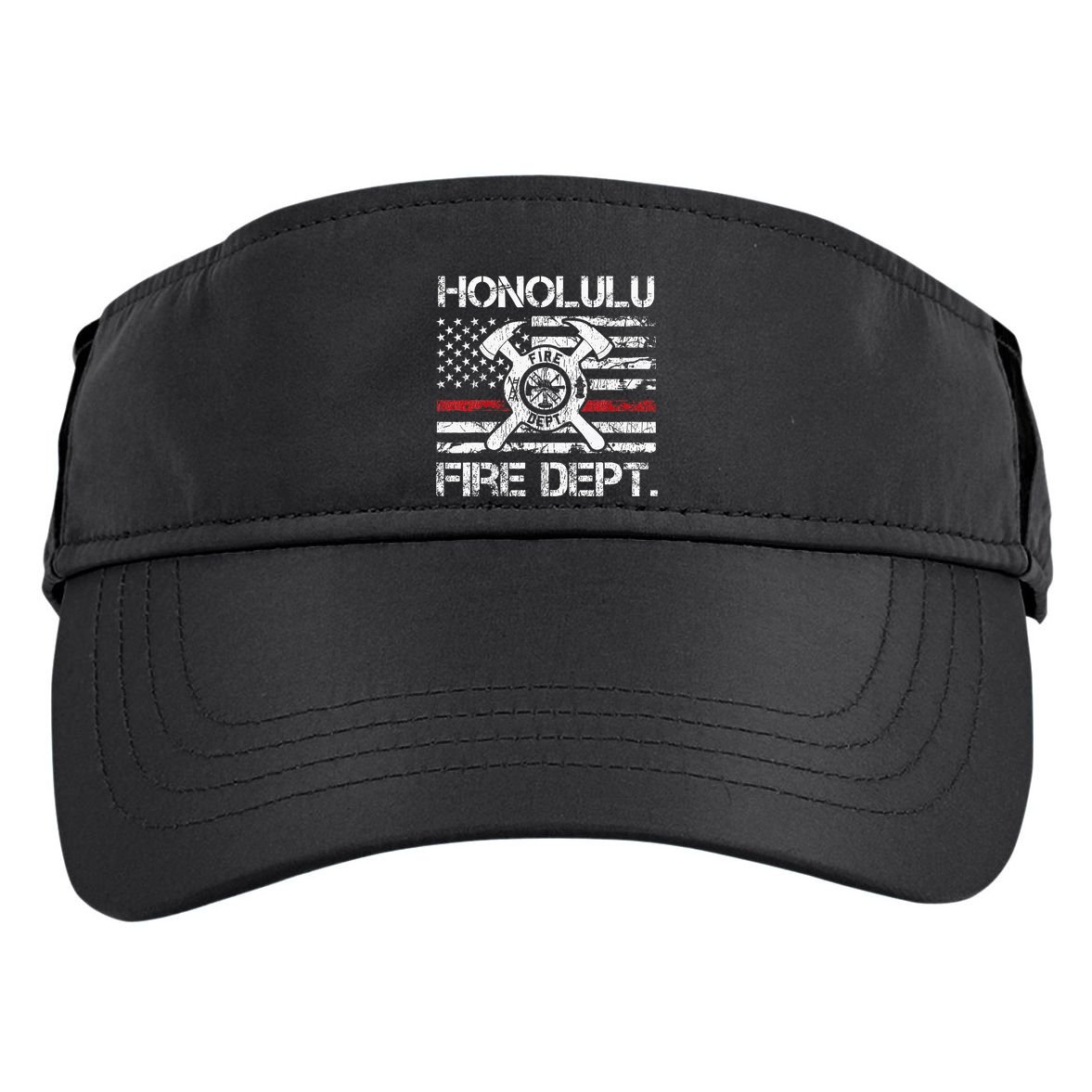 Honolulu Hawaii Fire Department Thin Red Line Fireman Adult Drive Performance Visor