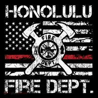Honolulu Hawaii Fire Department Thin Red Line Fireman Premium T-Shirt