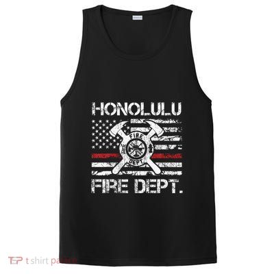 Honolulu Hawaii Fire Department Thin Red Line Fireman PosiCharge Competitor Tank