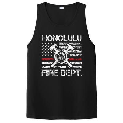 Honolulu Hawaii Fire Department Thin Red Line Fireman PosiCharge Competitor Tank