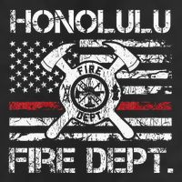 Honolulu Hawaii Fire Department Thin Red Line Fireman Golf Towel