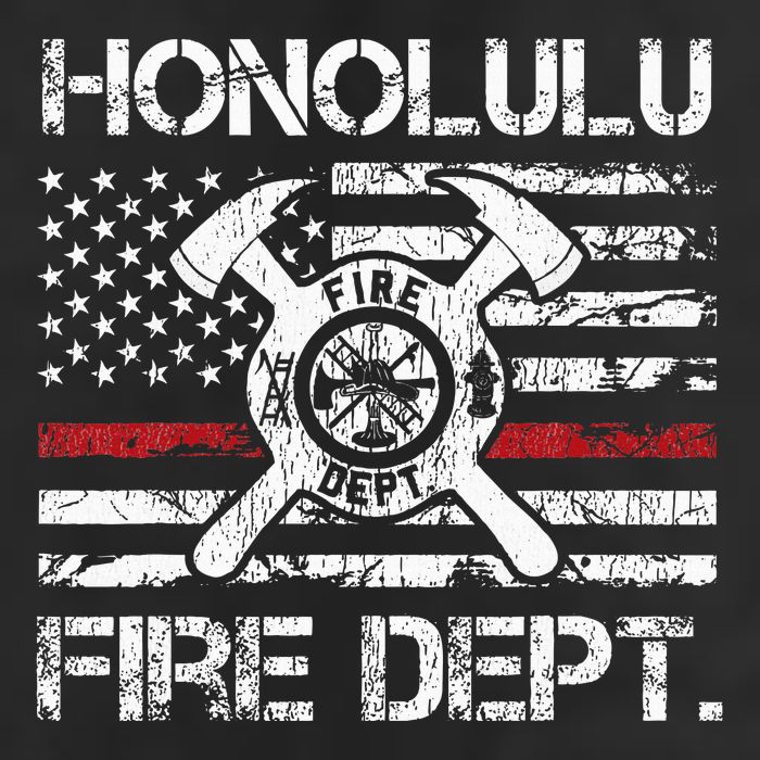 Honolulu Hawaii Fire Department Thin Red Line Fireman Golf Towel