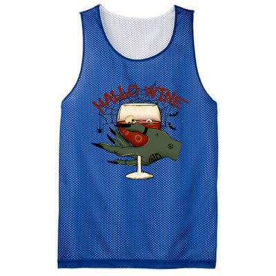 Happy HalloWine! Funny Halloween Cute Drinking Gift Mesh Reversible Basketball Jersey Tank