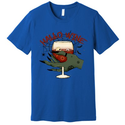 Happy HalloWine! Funny Halloween Cute Drinking Gift Premium T-Shirt