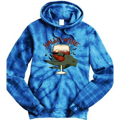 Happy HalloWine! Funny Halloween Cute Drinking Gift Tie Dye Hoodie