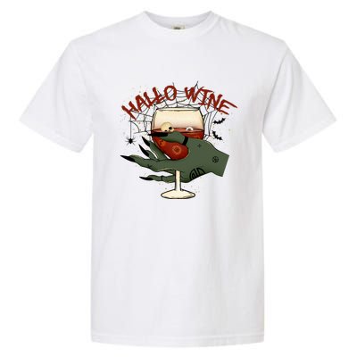 Happy HalloWine! Funny Halloween Cute Drinking Gift Garment-Dyed Heavyweight T-Shirt