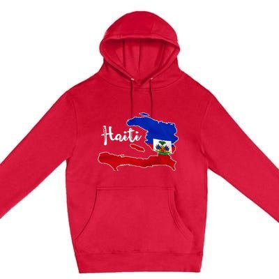 Happy Haitian Flag Day Cool Haiti Flag Map Haitian Pride Premium Pullover Hoodie