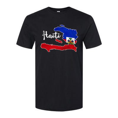 Happy Haitian Flag Day Cool Haiti Flag Map Haitian Pride Softstyle® CVC T-Shirt