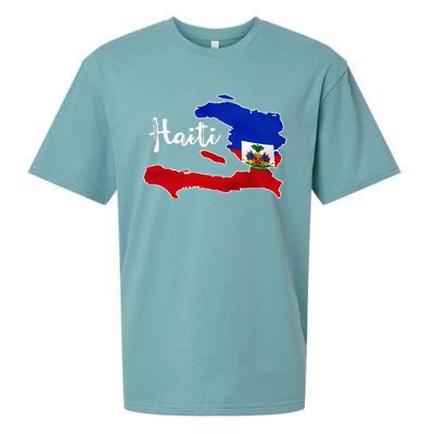 Happy Haitian Flag Day Cool Haiti Flag Map Haitian Pride Sueded Cloud Jersey T-Shirt