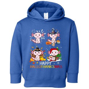 Happy HalloThanksMas Funny Santa Cow Halloween Thanksgiving  Toddler Hoodie