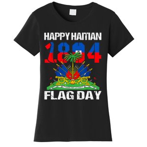 Happy Haitian Flag Day Haiti Flag Pride 1804 Family Women's T-Shirt