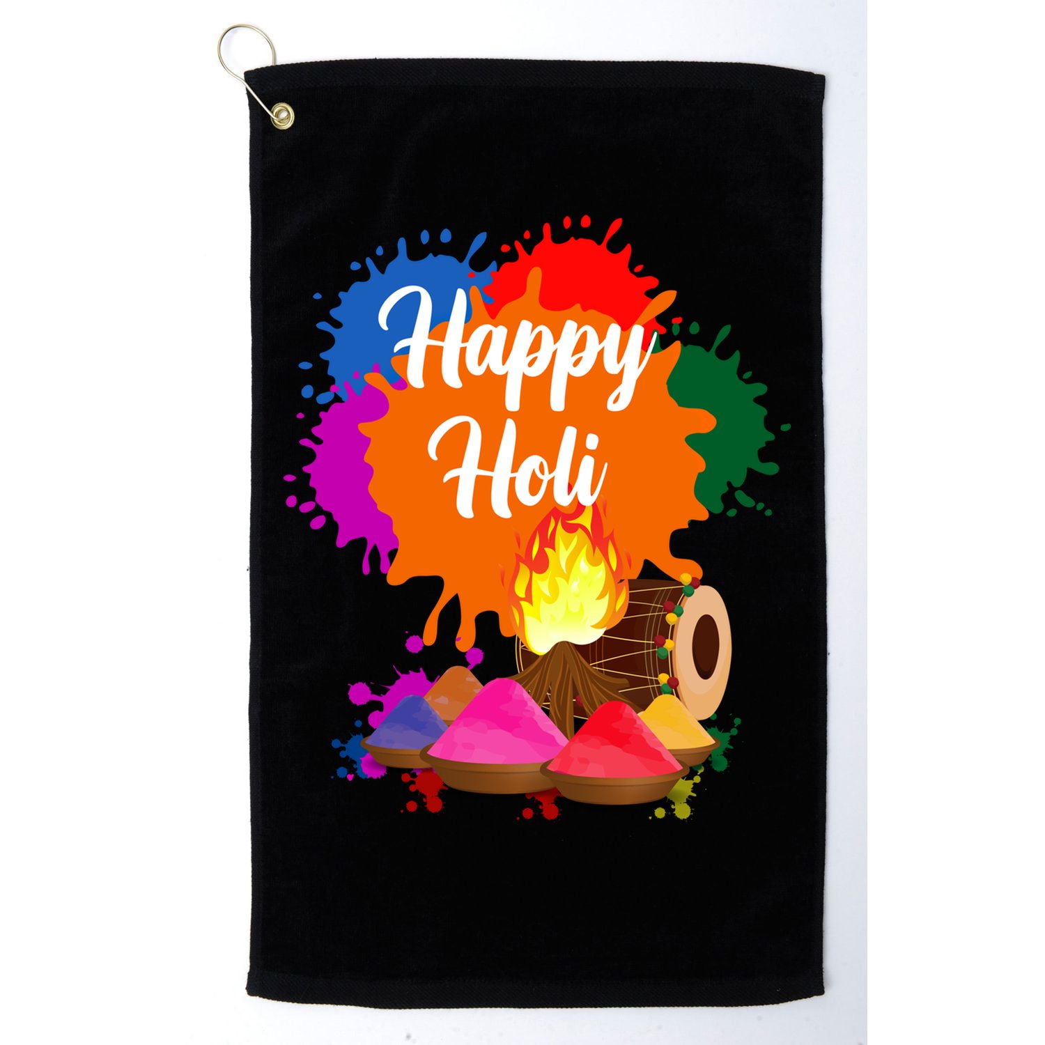Happy Holi Family Cool Holi Festival Outfit Gift Golf Towel