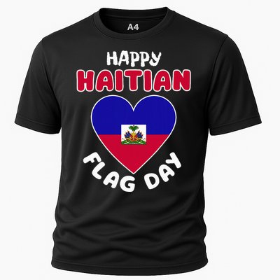 Happy Haitian Flag Day Cool Haiti Flag Heart Cooling Performance Crew T-Shirt