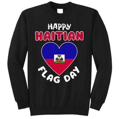 Happy Haitian Flag Day Cool Haiti Flag Heart Sweatshirt