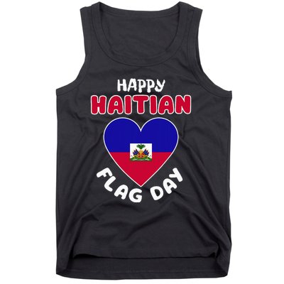 Happy Haitian Flag Day Cool Haiti Flag Heart Tank Top