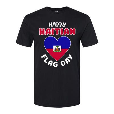 Happy Haitian Flag Day Cool Haiti Flag Heart Softstyle CVC T-Shirt