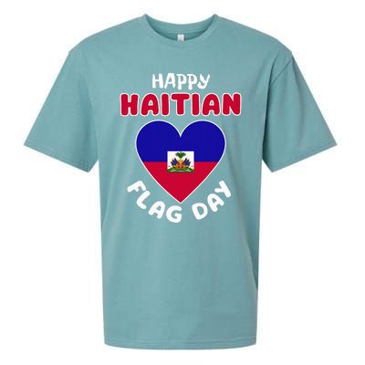 Happy Haitian Flag Day Cool Haiti Flag Heart Sueded Cloud Jersey T-Shirt