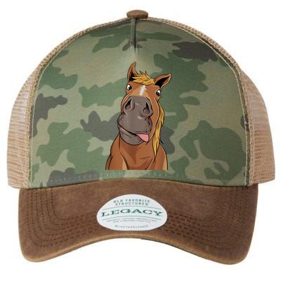 Hilarious Horse Face Horses Horseman Equestrian Riding Legacy Tie Dye Trucker Hat
