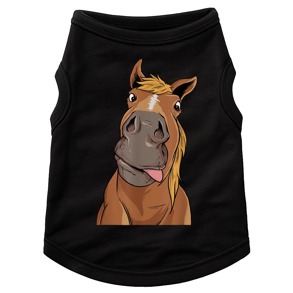 Hilarious Horse Face Horses Horseman Equestrian Riding Doggie Tank