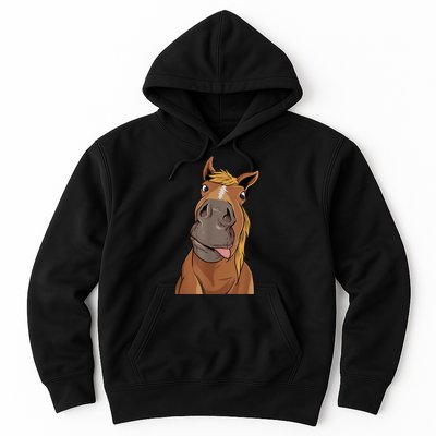 Hilarious Horse Face Horses Horseman Equestrian Riding Hoodie