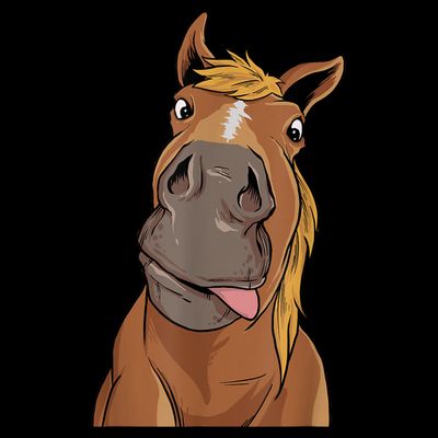 Hilarious Horse Face Horses Horseman Equestrian Riding T-Shirt