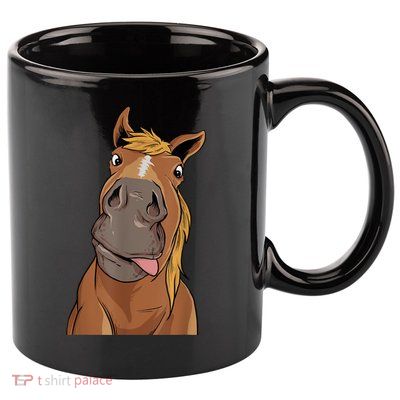 Hilarious Horse Face Horses Horseman Equestrian Riding 11oz C Handle Ceramic Mug