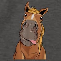 Hilarious Horse Face Horses Horseman Equestrian Riding Vector Backpack