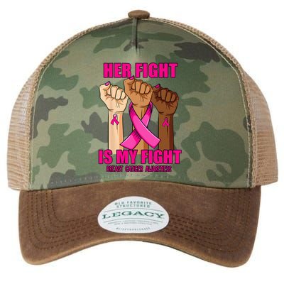 Hand Her Fight Is My Fight Breast Cancer Awareness Month Legacy Tie Dye Trucker Hat