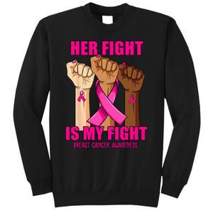 Hand Her Fight Is My Fight Breast Cancer Awareness Month Sweatshirt