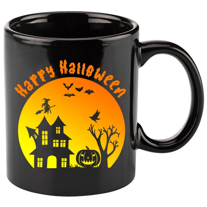 Happy Halloween Festive Spooky 11oz C Handle Ceramic Mug