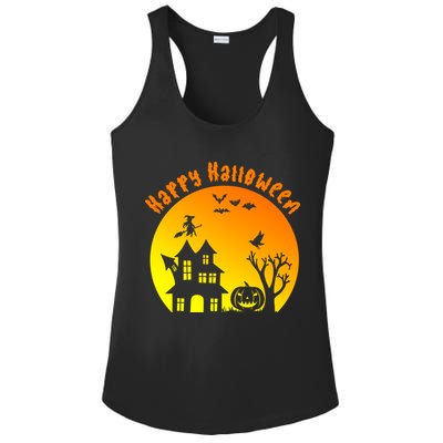 Happy Halloween Festive Spooky Ladies PosiCharge Competitor Racerback Tank