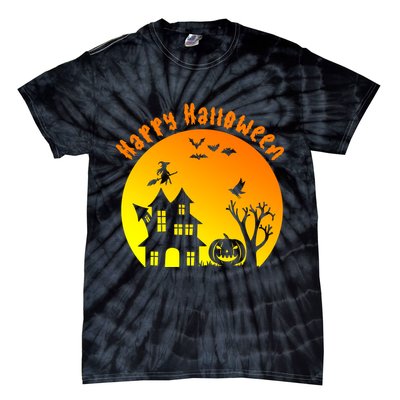 Happy Halloween Festive Spooky Tie-Dye T-Shirt
