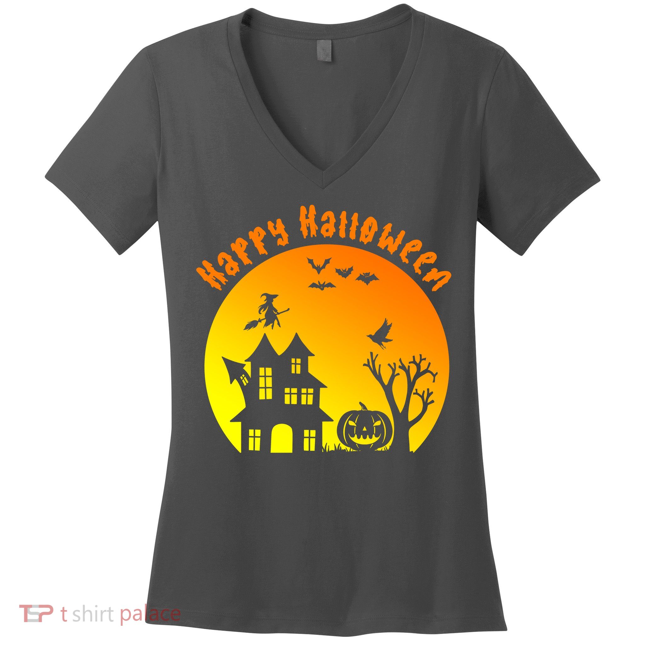 Happy Halloween Festive Spooky Women's V-Neck T-Shirt