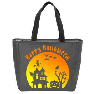 Happy Halloween Festive Spooky Zip Tote Bag