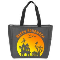 Happy Halloween Festive Spooky Zip Tote Bag