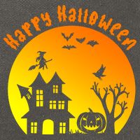 Happy Halloween Festive Spooky Cotton Canvas Backpack