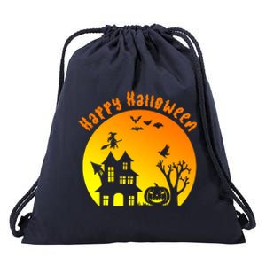 Happy Halloween Festive Spooky Drawstring Bag