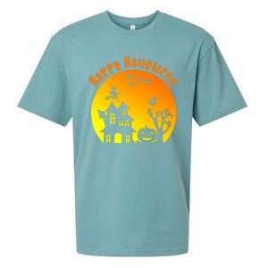 Happy Halloween Festive Spooky Sueded Cloud Jersey T-Shirt