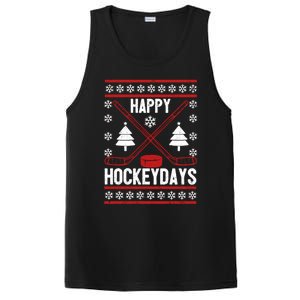 Happy Hockeydays Funny Christmas Ice Hockey Player Fan Xmas Gift PosiCharge Competitor Tank