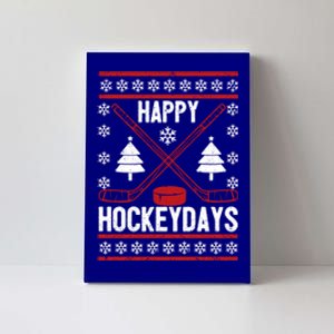 Happy Hockeydays Funny Christmas Ice Hockey Player Fan Xmas Gift Canvas