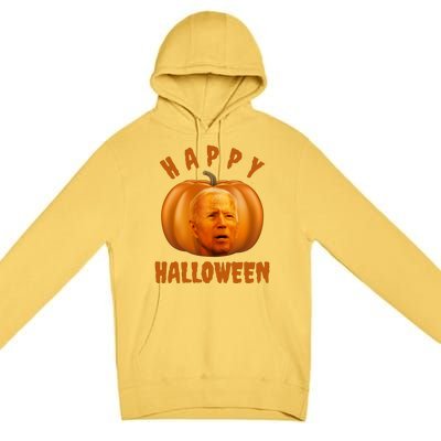 Happy Halloween Funny Joe Biden Jack O Lantern Premium Pullover Hoodie