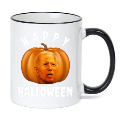 Happy Halloween Funny Joe Biden Jack O Lantern 11oz Black Color Changing Mug