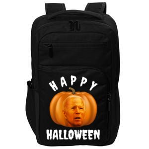 Happy Halloween Funny Joe Biden Jack O Lantern Impact Tech Backpack