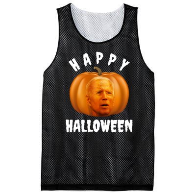 Happy Halloween Funny Joe Biden Jack O Lantern Mesh Reversible Basketball Jersey Tank