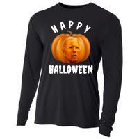 Happy Halloween Funny Joe Biden Jack O Lantern Cooling Performance Long Sleeve Crew