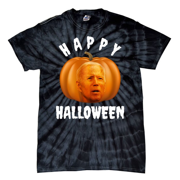 Happy Halloween Funny Joe Biden Jack O Lantern Tie-Dye T-Shirt