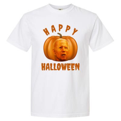 Happy Halloween Funny Joe Biden Jack O Lantern Garment-Dyed Heavyweight T-Shirt