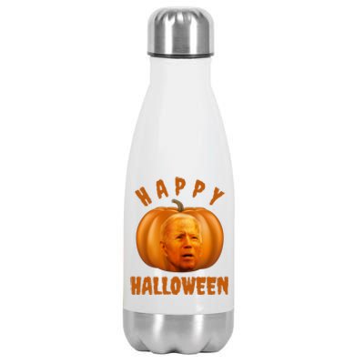 Happy Halloween Funny Joe Biden Jack O Lantern Stainless Steel Insulated Water Bottle