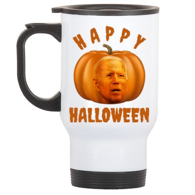 Happy Halloween Funny Joe Biden Jack O Lantern Stainless Steel Travel Mug